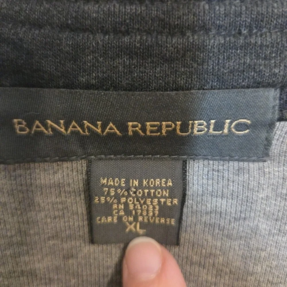 Banana Republic Full Zip Sweatshirt‎ Men's Large Gray XL